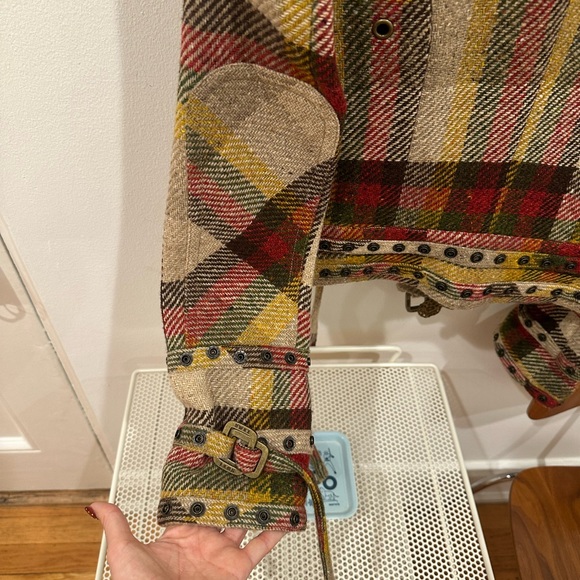VERY RARE L.A.M.B. Donegal Plaid Moto Jacket - Picture 4 of 14